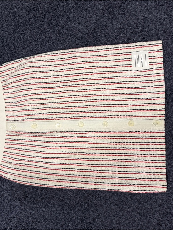 Thom Browne Dresses & Skirts - Thom Browne Cream Knit Skirt with Red & Navy Stripes